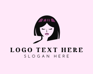 Hairstyling - Hair Makeup Woman logo design