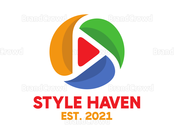 Colorful Media Play Logo