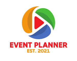 Streamer - Colorful Media Play logo design