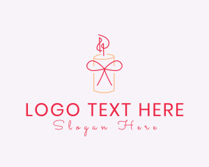 Gift - Minimalist Line Candle logo design