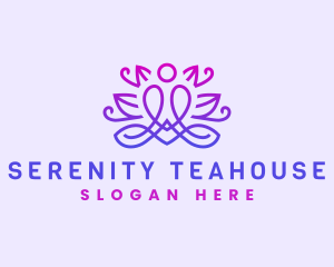 Yoga Lotus Wellness logo design