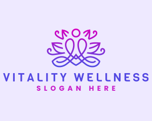 Yoga Lotus Wellness logo design