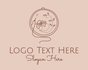 Apothecary - Brown Flower Embroidery logo design