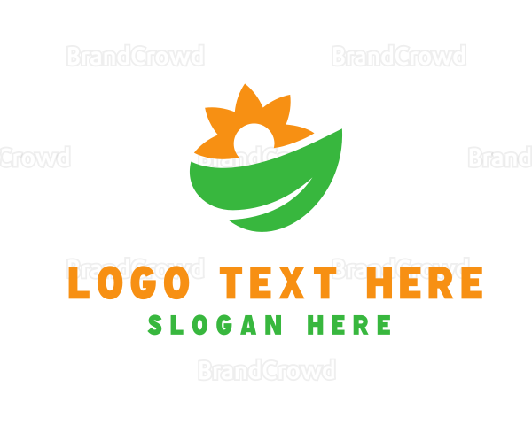 Leaf Sunflower Nature Logo