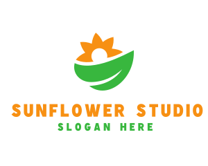 Sunflower - Leaf Sunflower Nature logo design