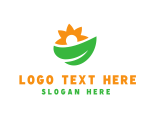 Leaf Sunflower Nature Logo