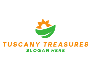 Tuscany - Leaf Sunflower Nature logo design