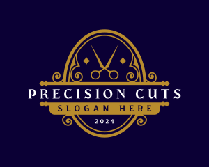 Scissor Barber Cut logo design