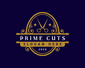 Scissor Barber Cut logo design