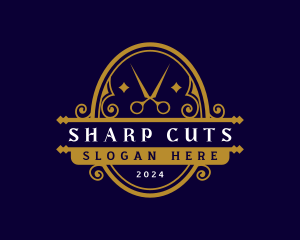 Cut - Scissor Barber Cut logo design