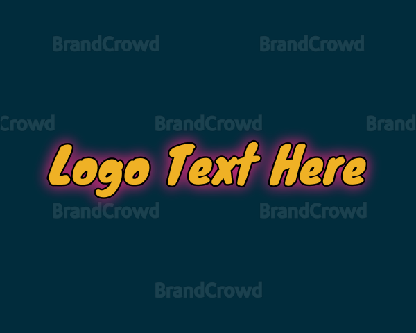 Comic Playful Glowing Logo