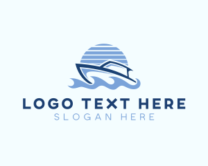 Ship - Speedboat Ship Travel logo design