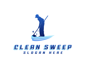 Mop - Janitress Sanitation Mop logo design