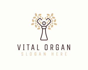 Organic Woman Tree logo design