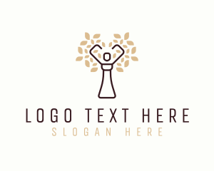 Therapy - Organic Woman Tree logo design