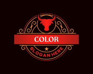 Cutlery - Luxury Bull Restaurant logo design