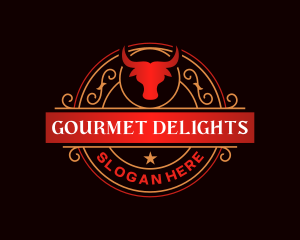 Luxury Bull Restaurant logo design