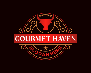 Luxury Bull Restaurant logo design