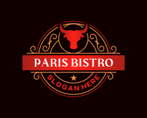 Luxury Bull Restaurant logo design