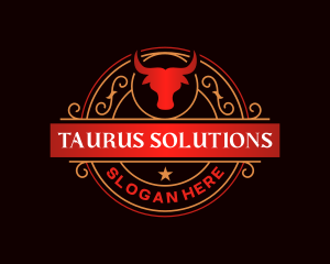 Luxury Bull Restaurant logo design