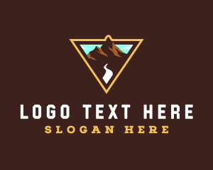 Outdoor - Mountain Forest Hiking logo design