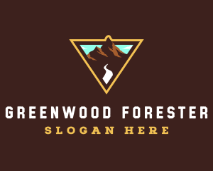 Mountain Forest Hiking logo design