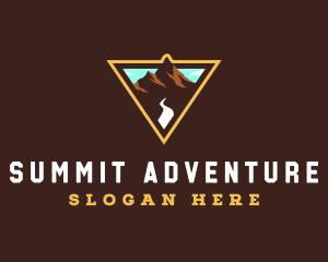 Climbing - Mountain Forest Hiking logo design