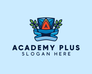 Academy School Wreath logo design