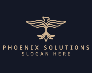 Premium Flying Phoenix  logo design