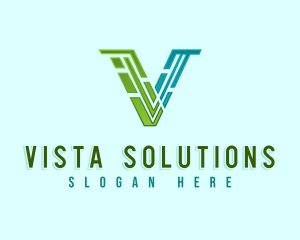 Professional Business Letter V logo design