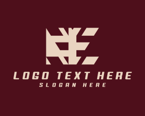 Wide - Geometric Business Brand Letter E logo design