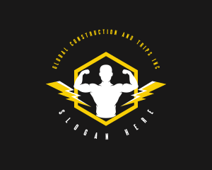 Masculine - Thunder Gym Fitness logo design