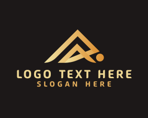 Letter A - Luxury Mountain Peak logo design