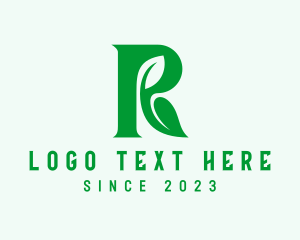Letter R - Organic Herbal Farm Letter R logo design