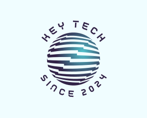 Business Tech Globe logo design