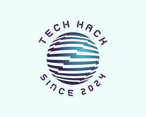 Business Tech Globe logo design