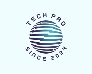 Business Tech Globe logo design