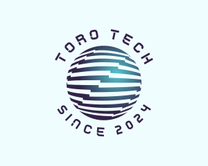 Business Tech Globe logo design