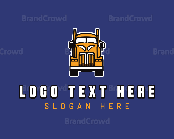 Trailer Truck Delivery Shipping Logo