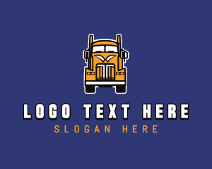 Freight - Trailer Truck Delivery Shipping logo design