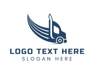 Freight - Cargo Trailer Truck logo design