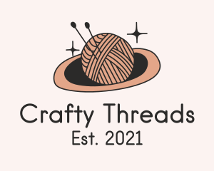 Planet Crochet Yarn logo design