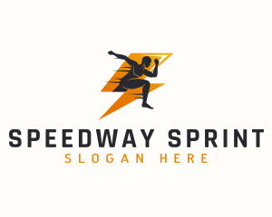 Sprint Run Lightning logo design