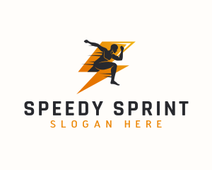 Sprint Run Lightning logo design