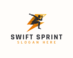 Sprint Run Lightning logo design