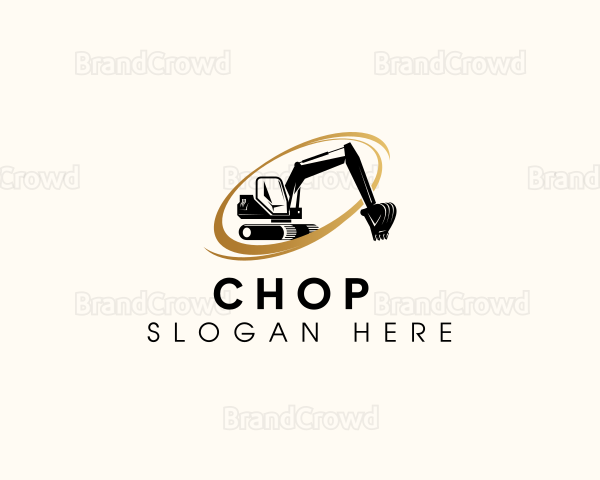 Construction Excavator Machine Logo