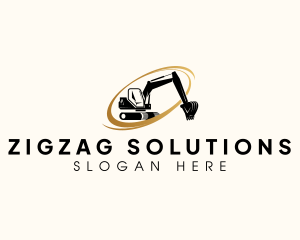 Construction Excavator Machine Logo