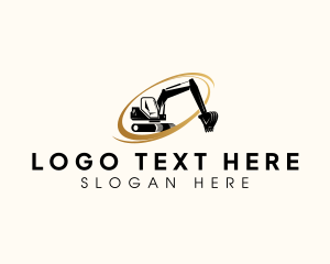 Digging - Construction Excavator Machine logo design