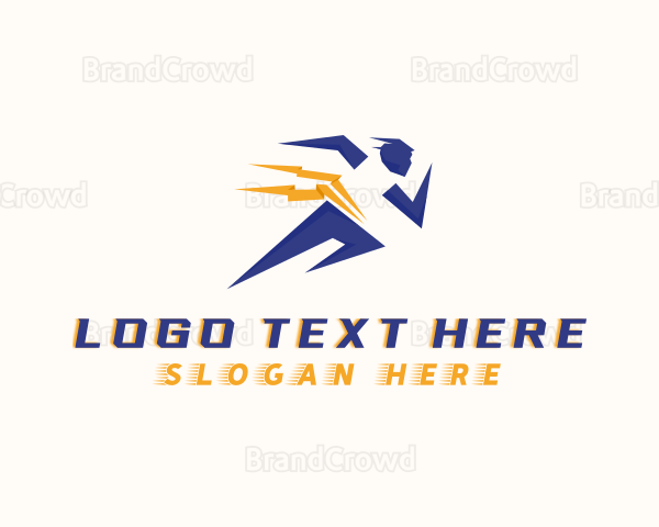 Sports Athlete Running Logo