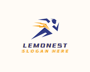 League - Sports Athlete Running logo design